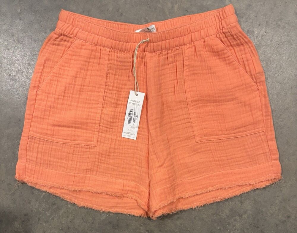 NWT Natural Reflections Pull On Shorts 100% Cotton Desert Flower Small